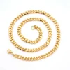 Panzerkette Gold massiv 7mm breit 60cm lang aus Edelstahl Unisex