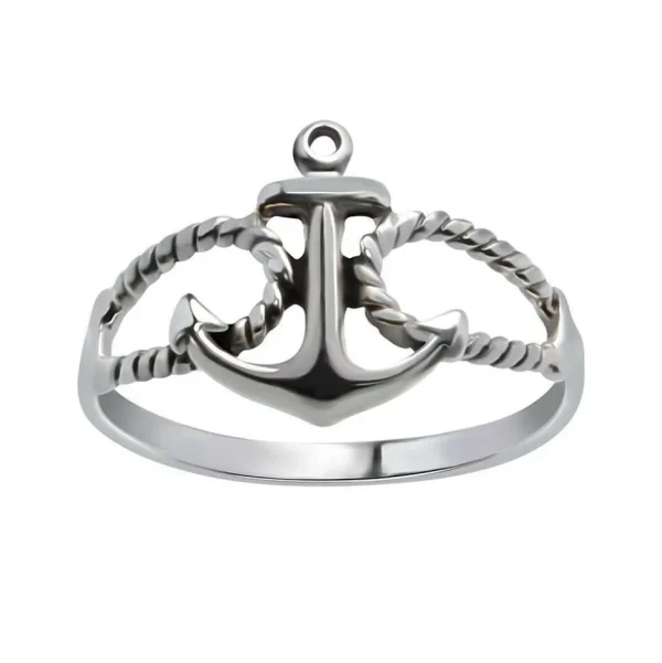 Ring Anker aus 925 Silber Damen