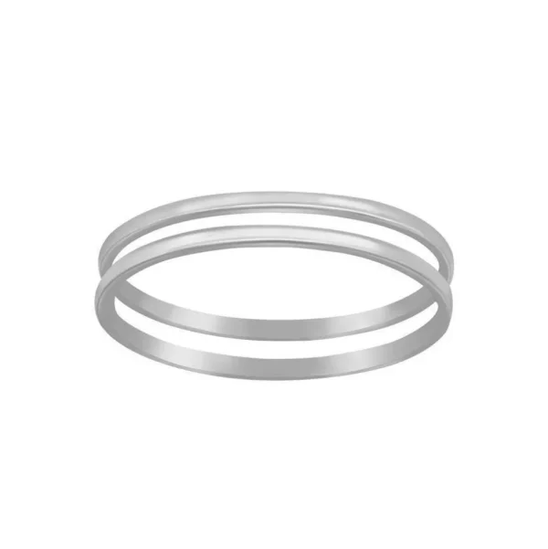 Ring mit doppelter Ringschiene aus 925 Silber Damen
