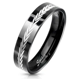Ring Pfeile Schwarz aus Edelstahl Herren