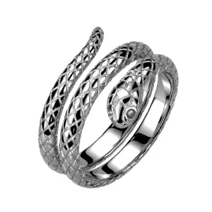 Ring Schlange silber aus Edelstahl Unisex