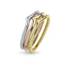 Zehenring dreifarbig Silber aus Messing Damen