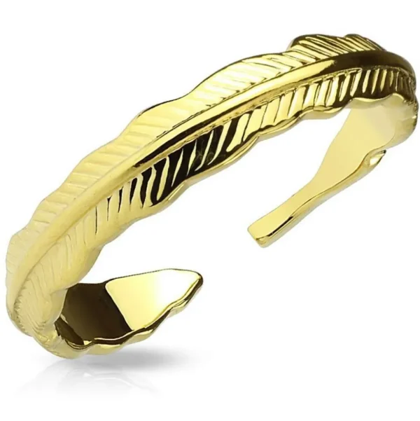Zehenring Federn Silber aus Messing Damen